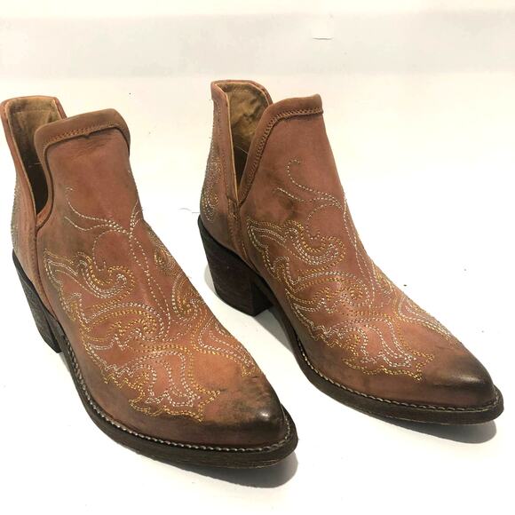 Corral Womens Embroidery Ankle Western Boots Pink  Q0174 Size US 7 - Picture 2 of 14